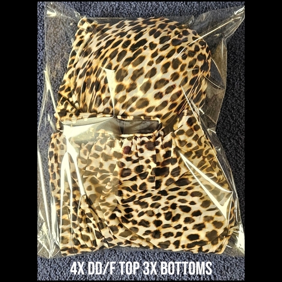 TORRID Retro Chic Cheetah Print Underwire Swim Top & High Rise Ruched Breifs 3X - Picture 16 of 16